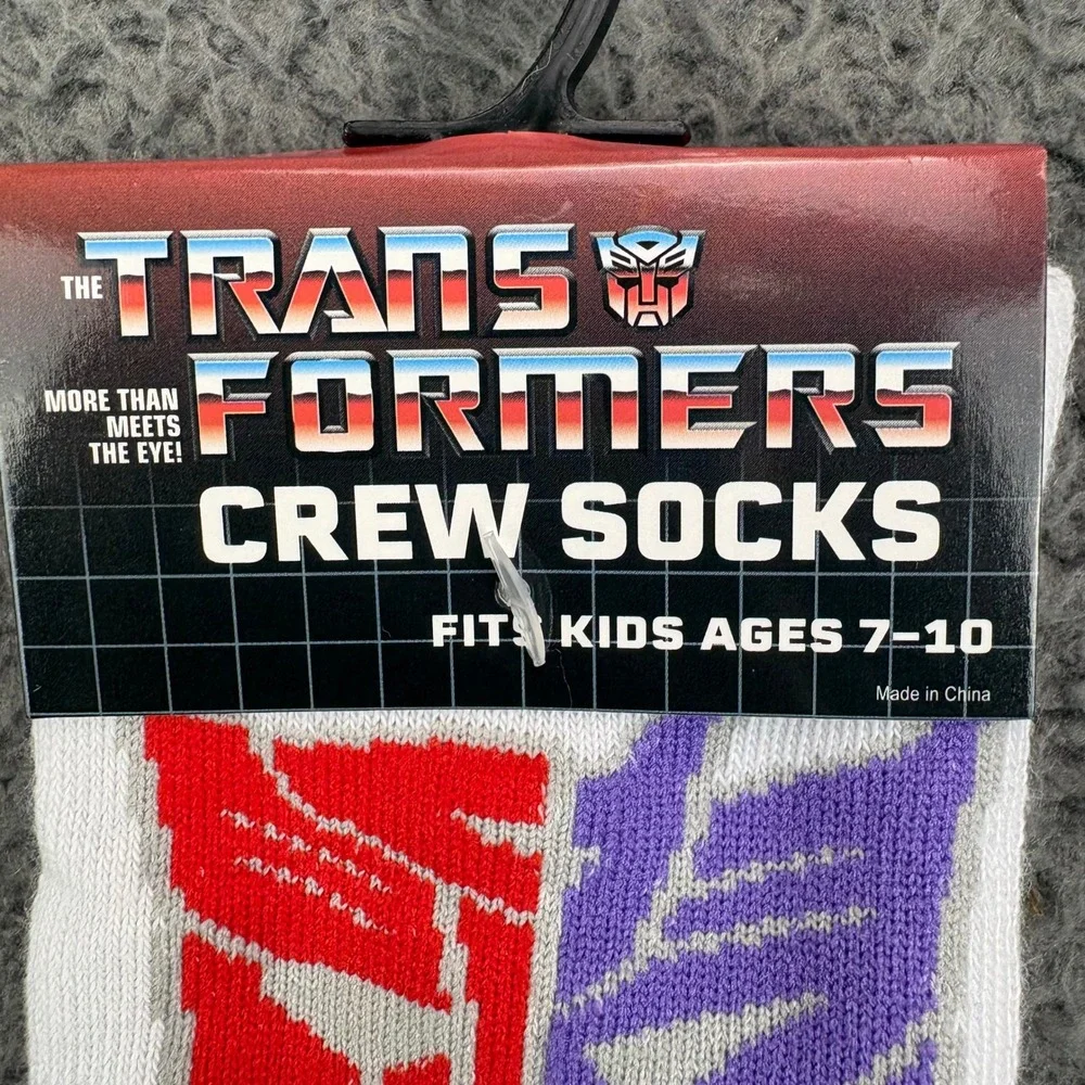 Transformers Kids Crew Socks Ages 7-10 Autobots Decepticons Odd Sox‎ DT-40829KCS